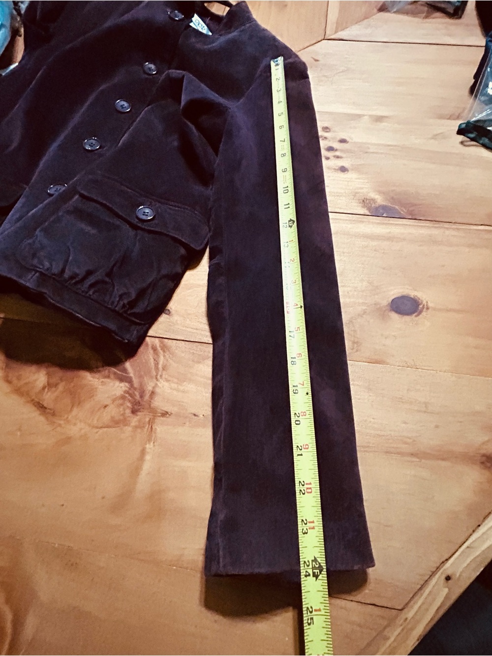 Vintage Cache’ Plum Suede Genuine Leather Stand-Collar Blazer - Picture 13 of 13